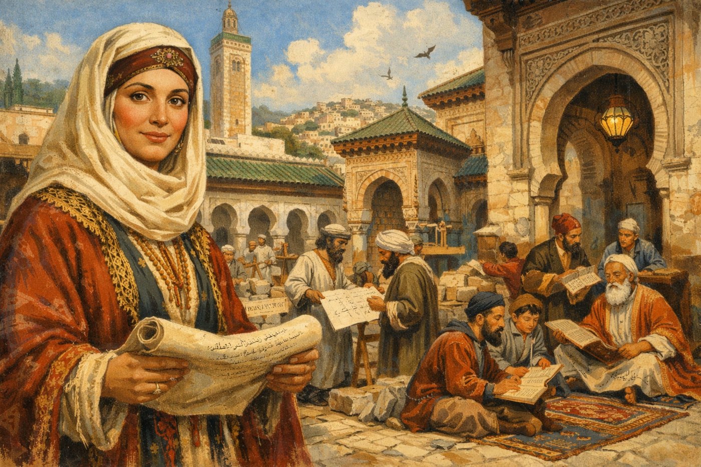 Fatima al-Fihri, founder of the al-Qarawiyyin mosque in Fez and patron of teaching