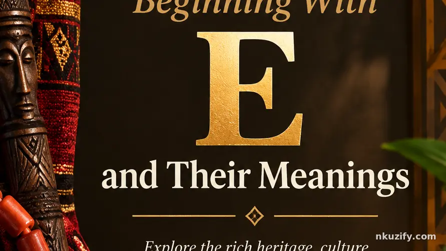 Igbo names beginning with E and their meanings