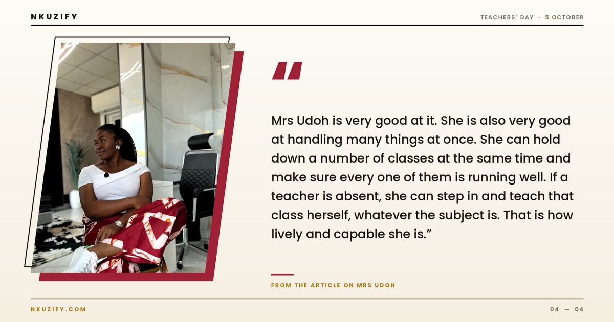 Mrs Oluwarantimi Amarachi (Udoh), former principal of Maris and Lois Modern Schools (photo 4)