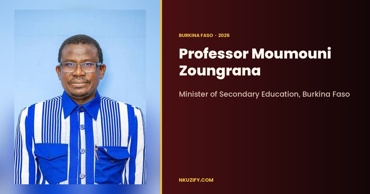 Professor Moumouni Zoungrana, Minister of Secondary Education, Burkina Faso