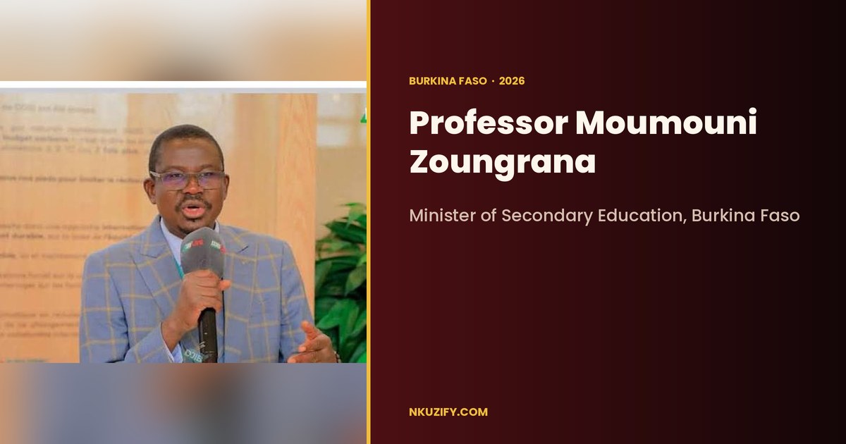 Professor Moumouni Zoungrana, Minister of Secondary Education, Burkina Faso