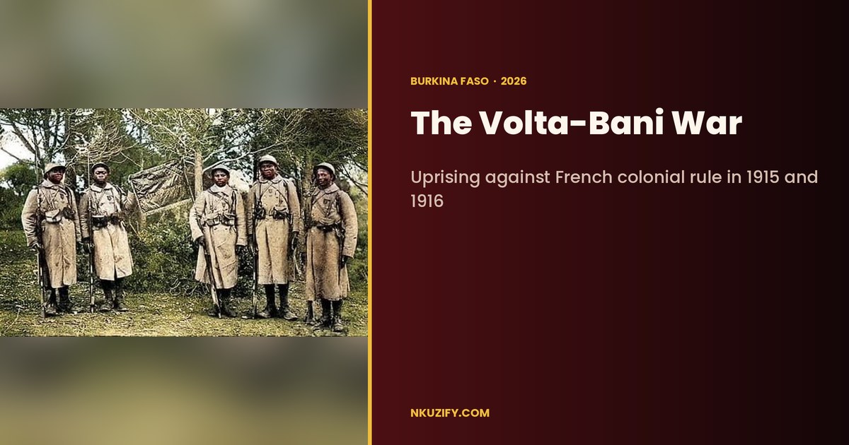 The Volta-Bani War, Uprising against French colonial rule in 1915 and 1916