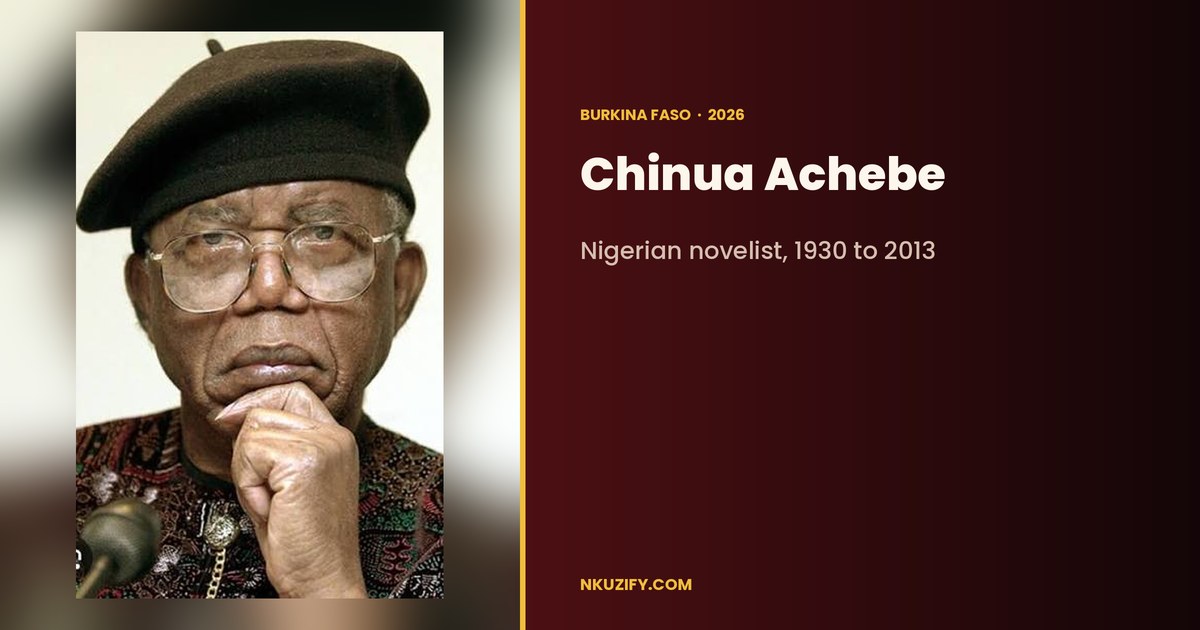 Chinua Achebe, Nigerian novelist, 1930 to 2013