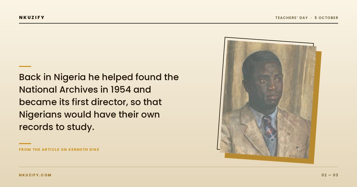 Kenneth Dike, historian and first Nigerian Vice-Chancellor of Ibadan