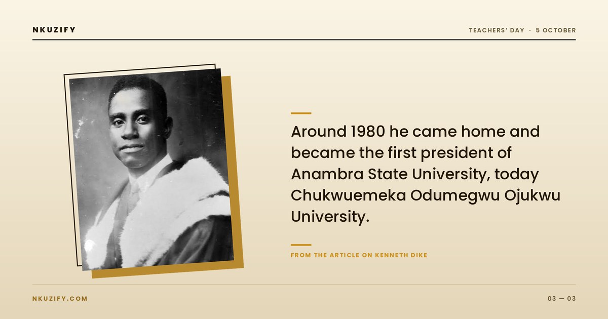 Kenneth Dike, historian and first Nigerian Vice-Chancellor of Ibadan