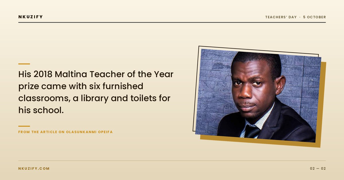 Olasunkanmi Opeifa, English teacher and Global Teacher Prize finalist (photo 2)