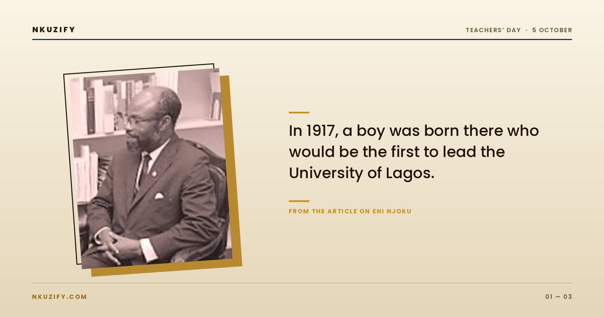 Eni Njoku, botanist and Vice-Chancellor