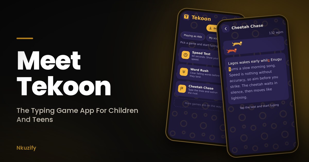 Tekoon: A Typing Game App for Children and Teens