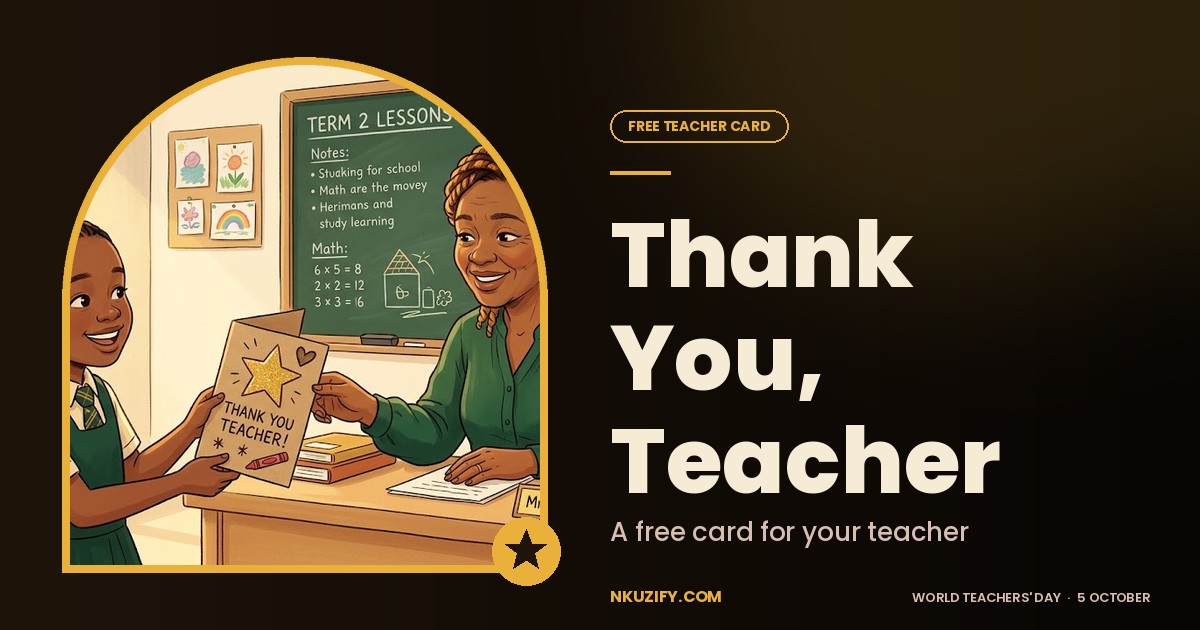 Thank You, Teacher: Make a Free Card for Your Teacher