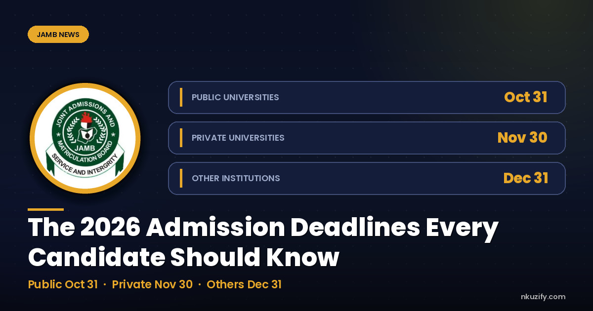 The 2026 Admission Deadlines Every Candidate Should Know